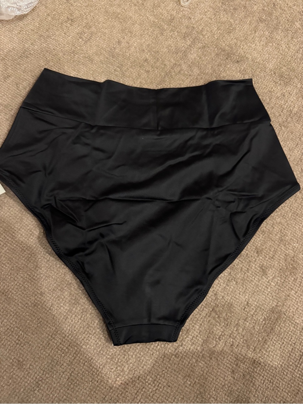 High-Waist Black Swim Bottoms - Picture 3 of 3